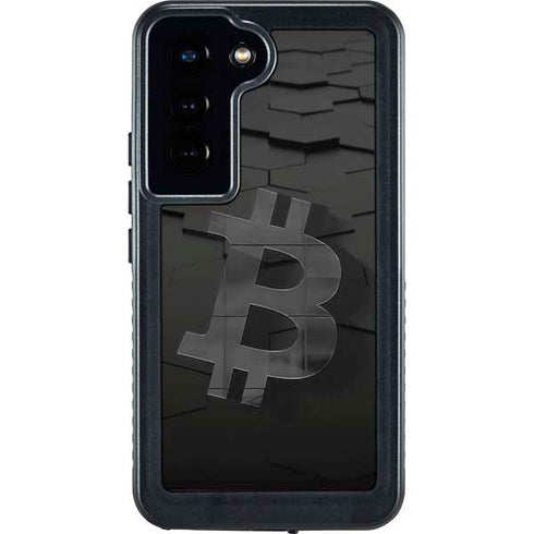 Bitcoin Textured Logo Galaxy S24 Waterproof Case